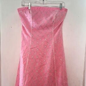 Onyx Nite Pink Strapless Dress #166p